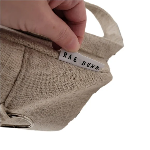 Rae Dunn "YUM" Insulated Lunch Tote Bag in Cream - Picture 9 of 10